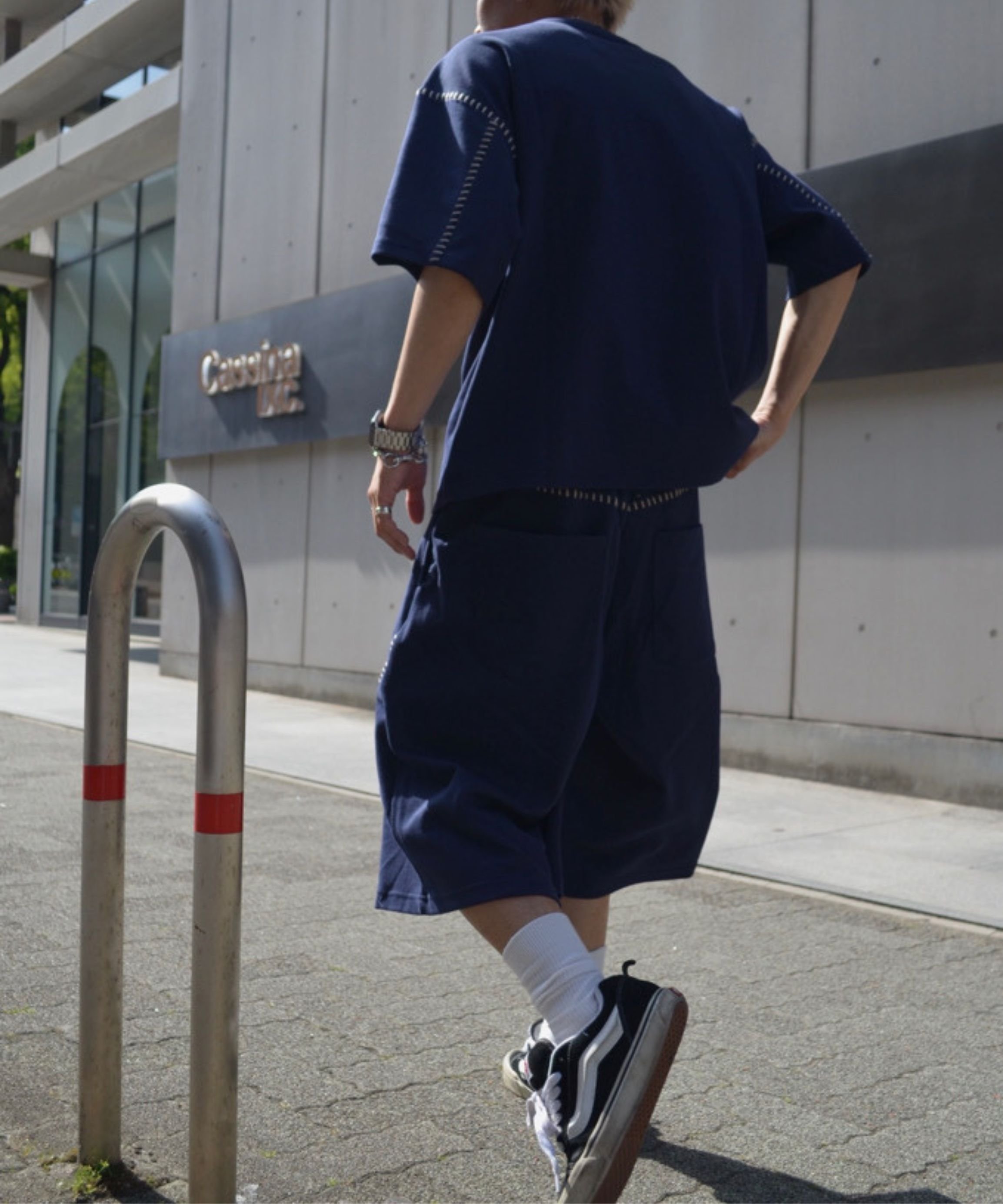B omnivore/ビーオムニボー STITCH SHORTS ステッチショーツ ビーバー パンツ その他のパンツ ブラック ネイビー