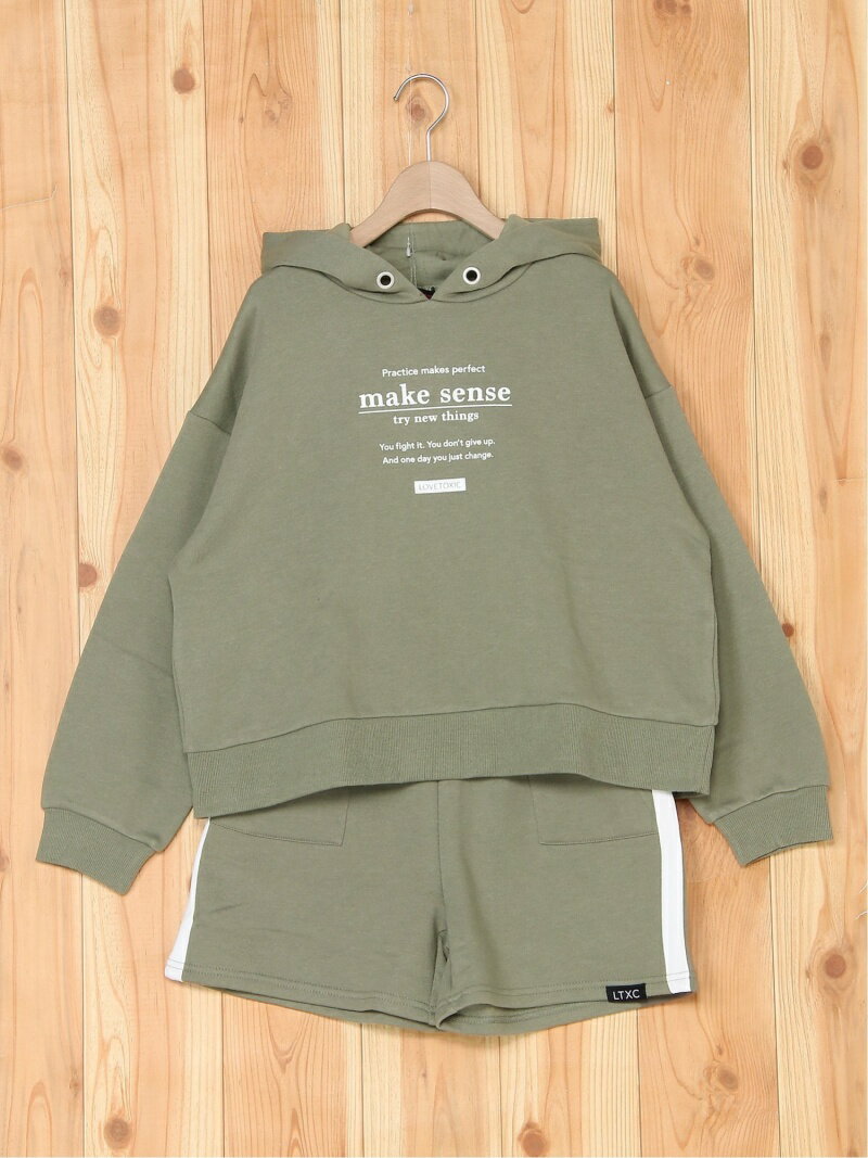 【SALE／50%OFF】Lovetoxic ショートパンツ裏起毛SETUP ナルミヤオンライン パンツ その他のパンツ カーキ ブラック ベージュのサムネイル