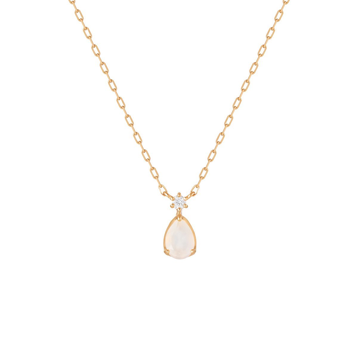 4℃ 【6月誕生石】K10ピンクゴールド ネックレス ヨンドシー アクセサリー・腕時計 ネックレス ゴールド【送料無料】