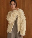 【SALE/35%OFF】Bab ループ編みニットカーディガン バブ / ブージュルード トップス カーディガン ホワイト ピンク グレー ベージュ