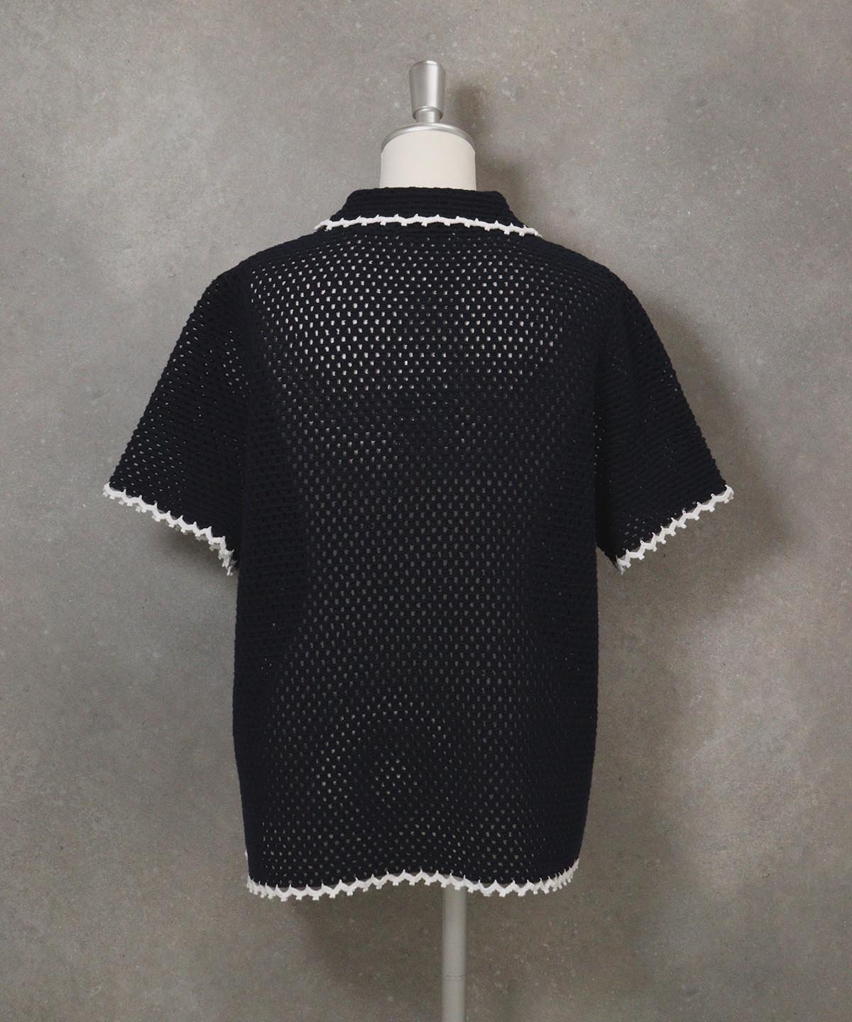 【SALE／40%OFF】STUDIO PICONE コットンメッシュカーディガン スタジオピッコーネ トップス カーディガン ホワイト ネイビー【送料無料】
