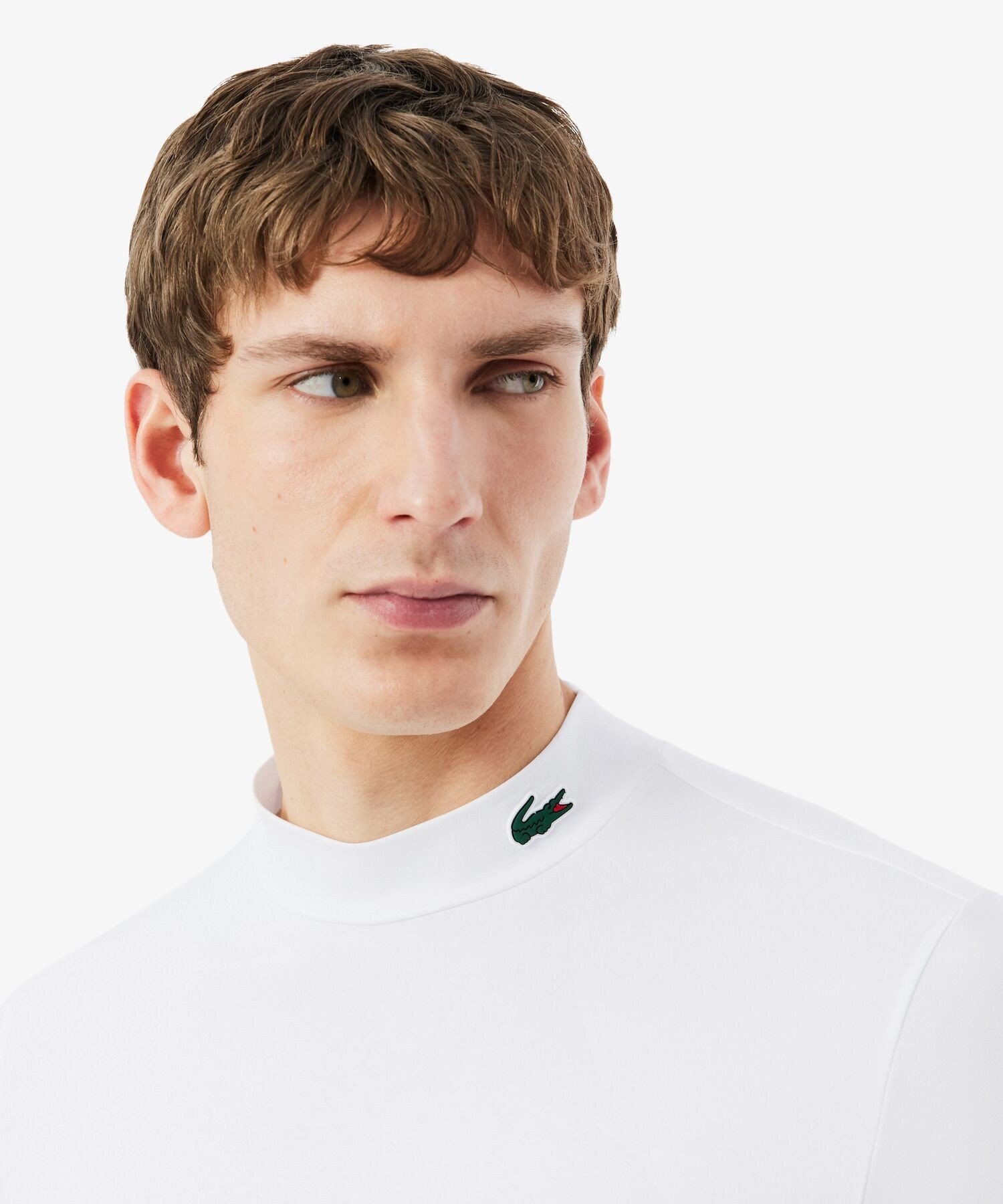 LACOSTE ウルトラドライモックネックTシャツ ラコステ トップス カットソー・Tシャツ ネイビー ホワイト【送料無料】