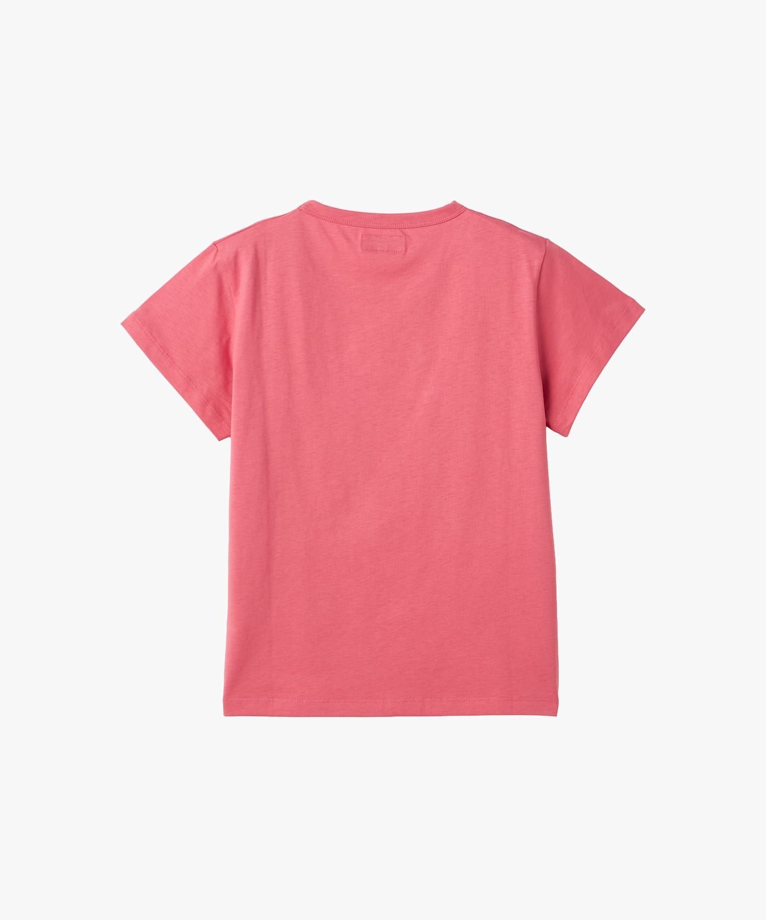 "b."ロゴ 刺繍 コットン 半袖 Tシャツ "Brando" アニエスベー トップス カットソー・Tシャツ ピンク