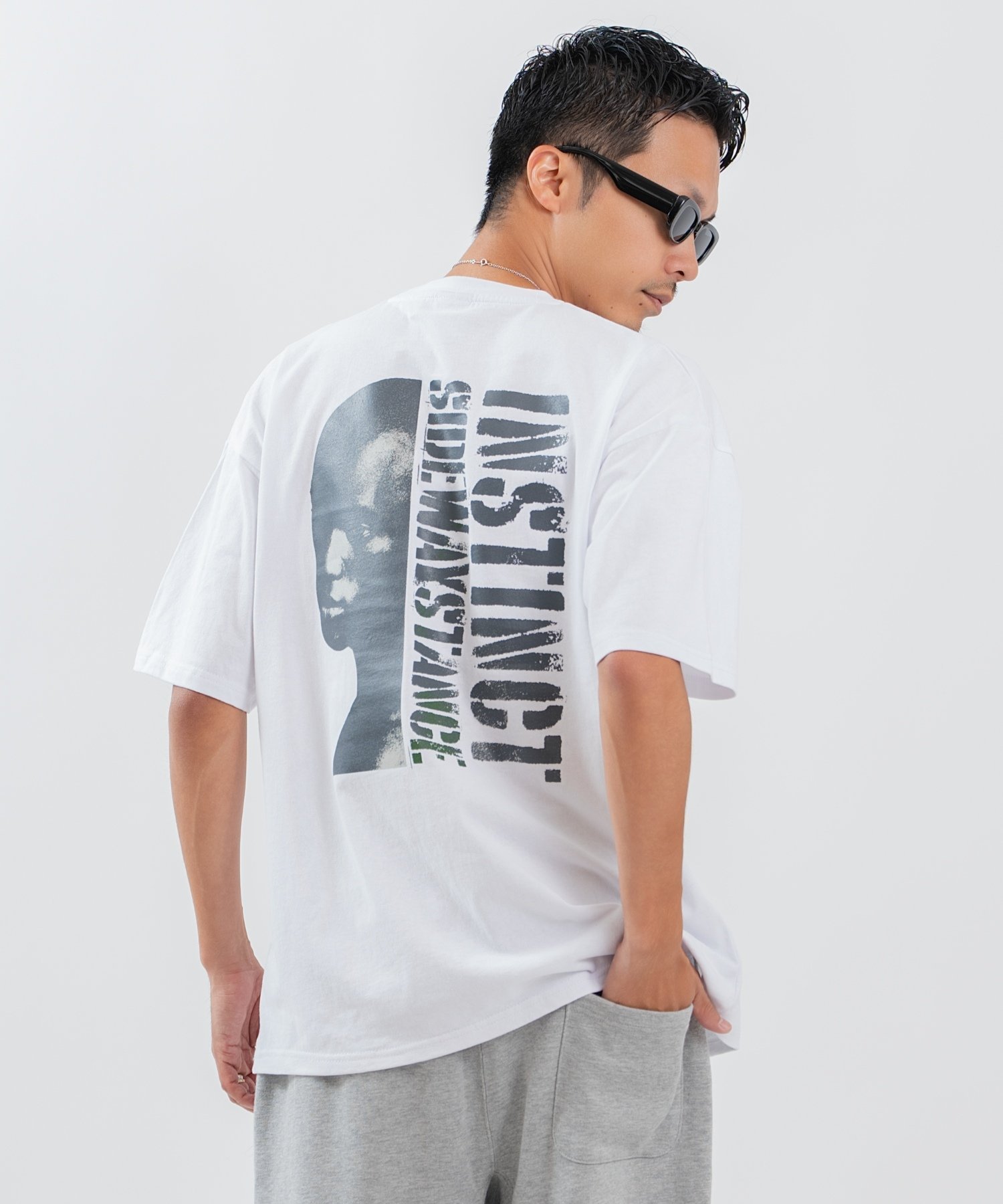 SIDEWAY STANCE SIDEWAY STANCE サイドウェイスタンス フォトグラフィック 半袖Tシャツ インプローブス トップス カットソー・Tシャツ ホワイト ブラック