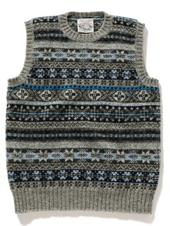 Wool Crewneck Slipover 126-58-0003: Grey Wool Crewneck Slipover 126-58-0003: Grey
