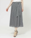 【SALE/25%OFF】Paul Stuart ランダムストライプ スカート ポール・スチュアート スカート その他のスカート グレー ホワイト【送料無料】
