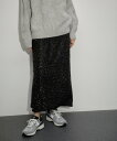 ADAM ET ROPE' FEMME 【RAIVE】スパンコールスカート アダムエロペ スカート その他のスカート ブラック シルバー【送料無料】(4)
