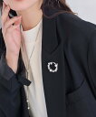 Phoebe フォーマルパールビジューサークルブローチ シルバー ジュエルアディクト アクセサリー・腕時計 ブローチ・コサージュ・バッジ シルバー【送料無料】