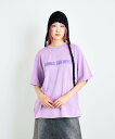 ANNA SUI NYC ダブルジェルプリントブリーチTシャツ アナ スイ トップス カットソー・Tシャツ パープル ブラック【送料無料】