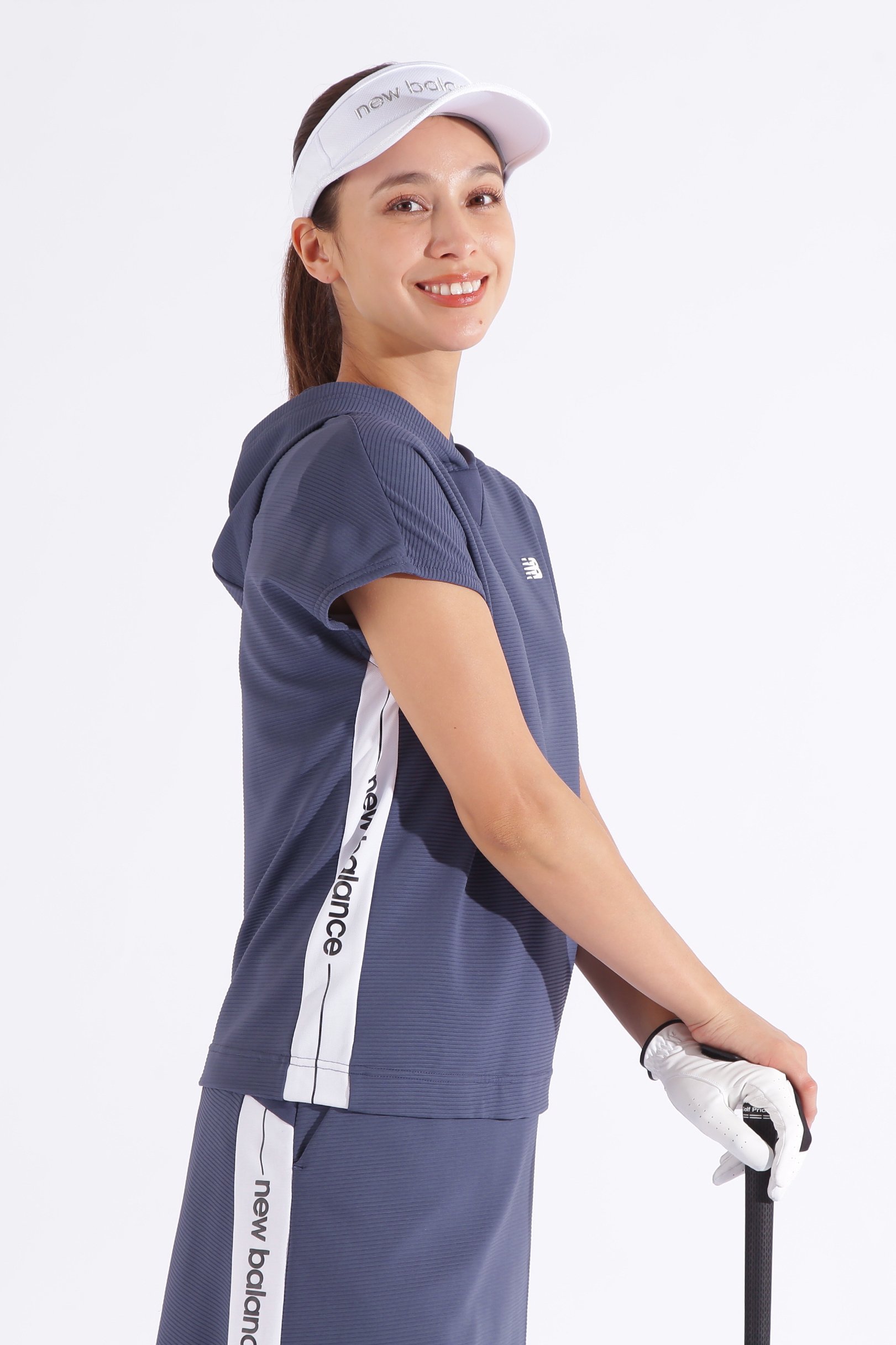 New Balance Golf 接触冷感 フレンチスリーブ プルオーバー フーディー (WOMEN