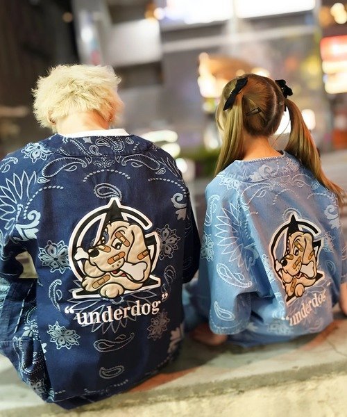 【GALFY×GALLIS ADDICTION】安定の別注デニムベースボールSSシャツ(MENS) ジャックローズ トップス シャツ・ブラウス ブルー