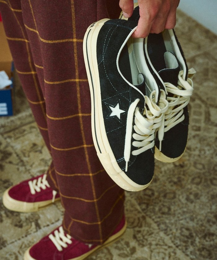 CONVERSE ONE STAR AGED SUEDE AG [26~28cm] 26AW フリークスストア シューズ・靴 スニーカー ブラック【送料無料】