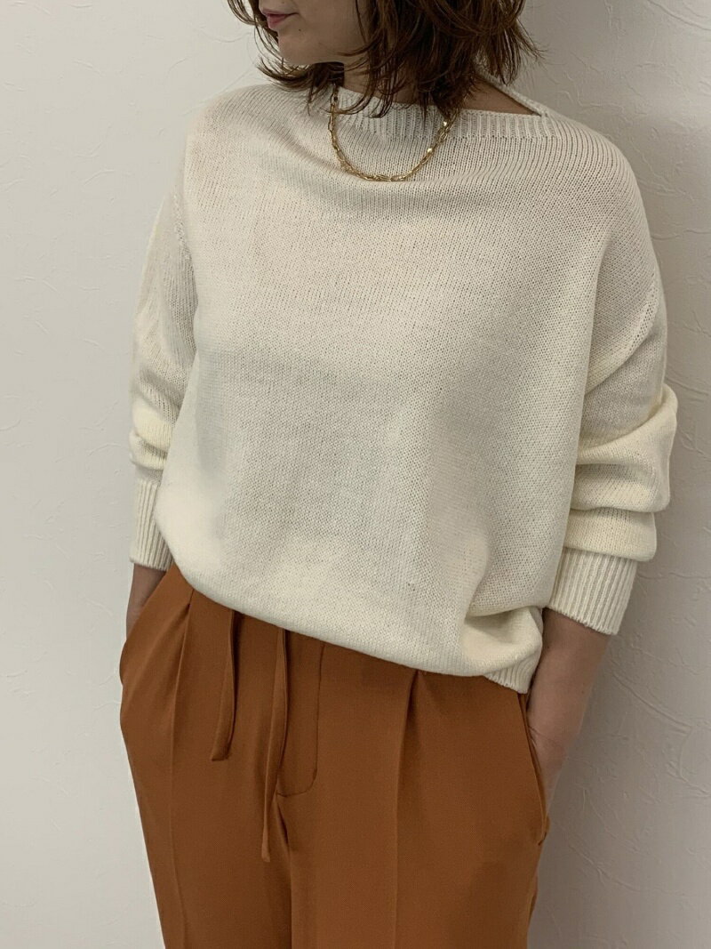 【SALE／50%OFF】DOUX ARCHIVES コクーンプルオーバー ドゥアルシーヴ トップス ニット ブラウン ホワイト グレー【送料無料】のサムネイル