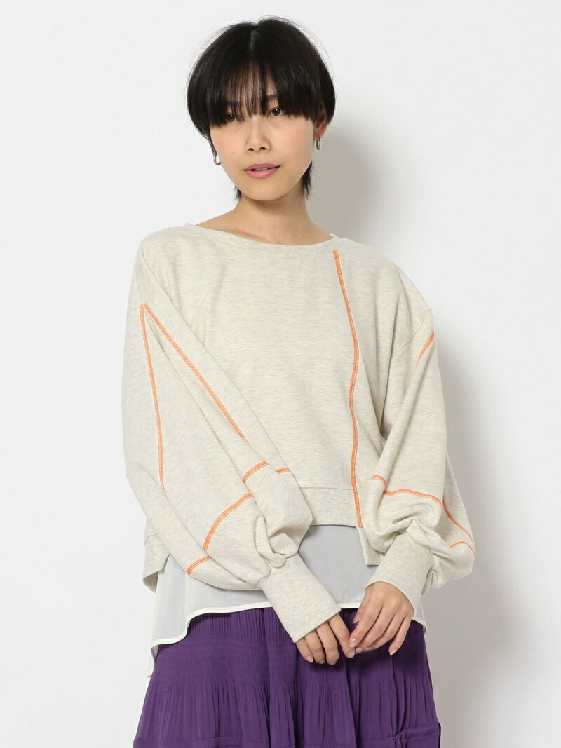 【SALE／30%OFF】ROYAL FLASH AULA AILA/アウラ アイラ/別注カラーステッチレイヤードトップス ロイヤルフラッシュ トップス カットソー・Tシャツ ホワイト【送料無料】