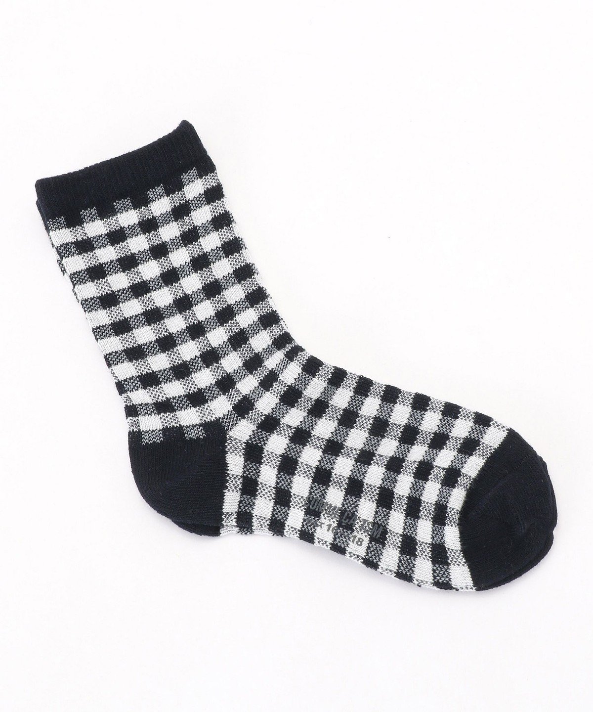 【SALE／80%OFF】COMME CA ISM ギンガムチェック クルーソックス コムサイズム 靴下・レッグウェア 靴下 ネイビー ベージュのサムネイル