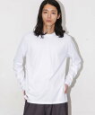 NANO universe Anti Soaked 汗染み防止 クルーネックTシャツ長袖 ナノユニバース トップス カットソー・Tシャツ ホワイト ブラック ブラウン