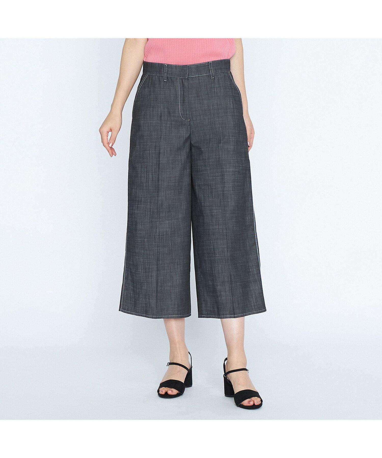 SCAPA スラブシャンブレーパンツ スキャパ パンツ その他のパンツ ネイビー ブラック