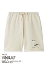 楽天Rakuten Fashiongelato pique 4月19日12時発売【PEANUTS】【HOMME】裏毛ワンポイントロゴハーフパンツ ジェラートピケ パンツ その他のパンツ ホワイト【送料無料】