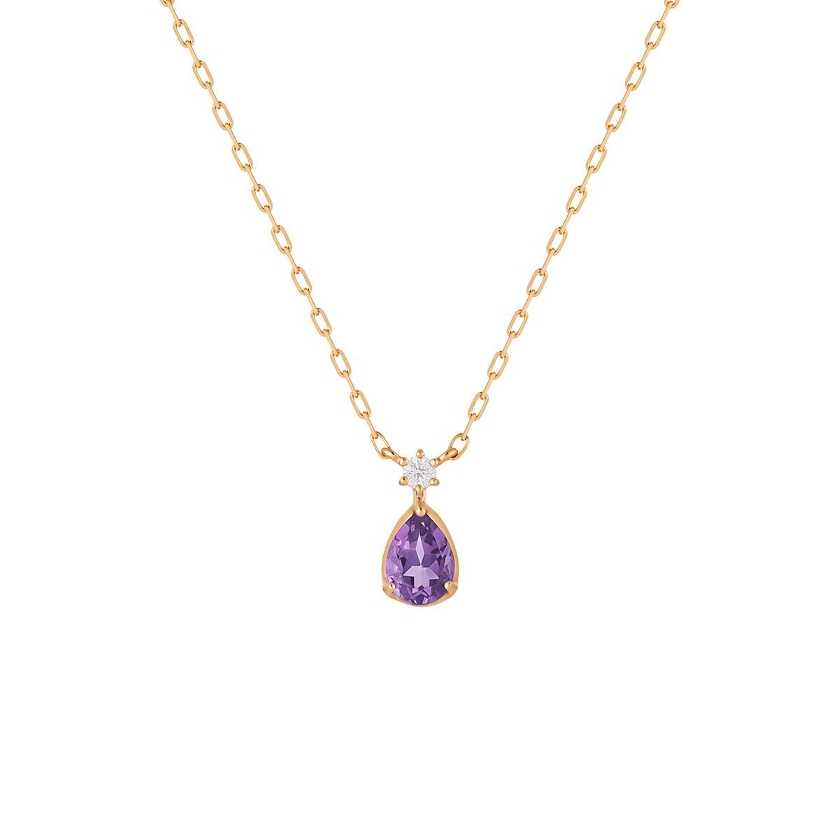 4℃ 【2月誕生石】K10ピンクゴールド ネックレス ヨンドシー アクセサリー・腕時計 ネックレス ゴールド【送料無料】