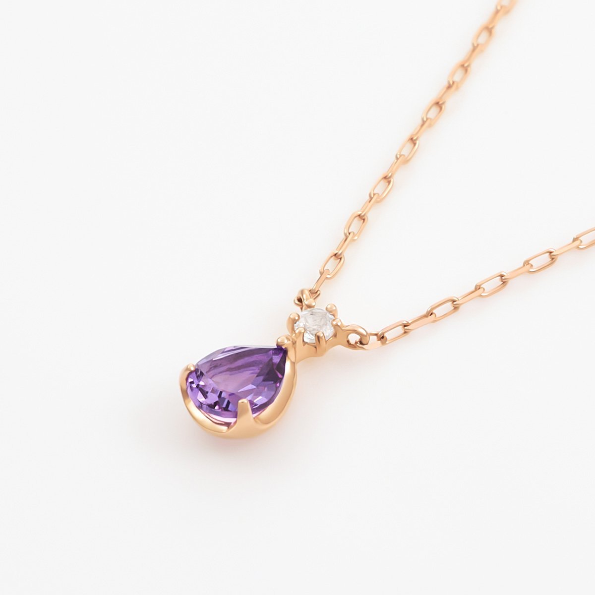4℃ 【2月誕生石】K10ピンクゴールド ネックレス ヨンドシー アクセサリー・腕時計 ネックレス ゴールド【送料無料】