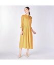 【SALE/42%OFF】KEITH 【Lサイズ】クレープデシンワンピース キース ワンピース・ドレス ドレス ネイビー イエロー【送料無料】