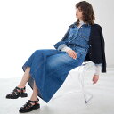 R-ISM 【セットアップ対応】デニムフレアスカート リズム スカート その他のスカート ブルー ネイビー【送料無料】
