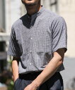 【SALE/10%OFF】URBAN RESEARCH ROSSO 『防シワ』『XLサイズあり』ハイパフォーマンスリネンバンド半袖シャツ アーバンリサーチロッソ トップス シャツ・ブラウス ブラック ホワイト ベージュ カーキグリーン ネイビー【送料無料】