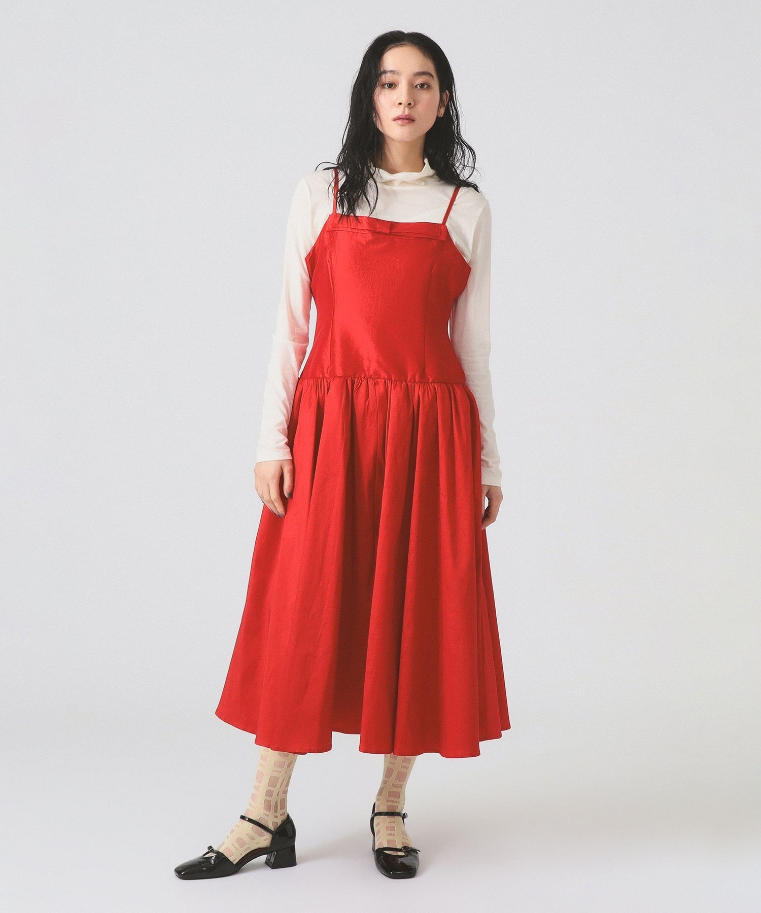 【SALE／40%OFF】Ray BEAMS sister jane / Quartet Taffeta Midi Dress ビームス ウイメン ワンピース・ドレス ワンピース レッド【送料無料】