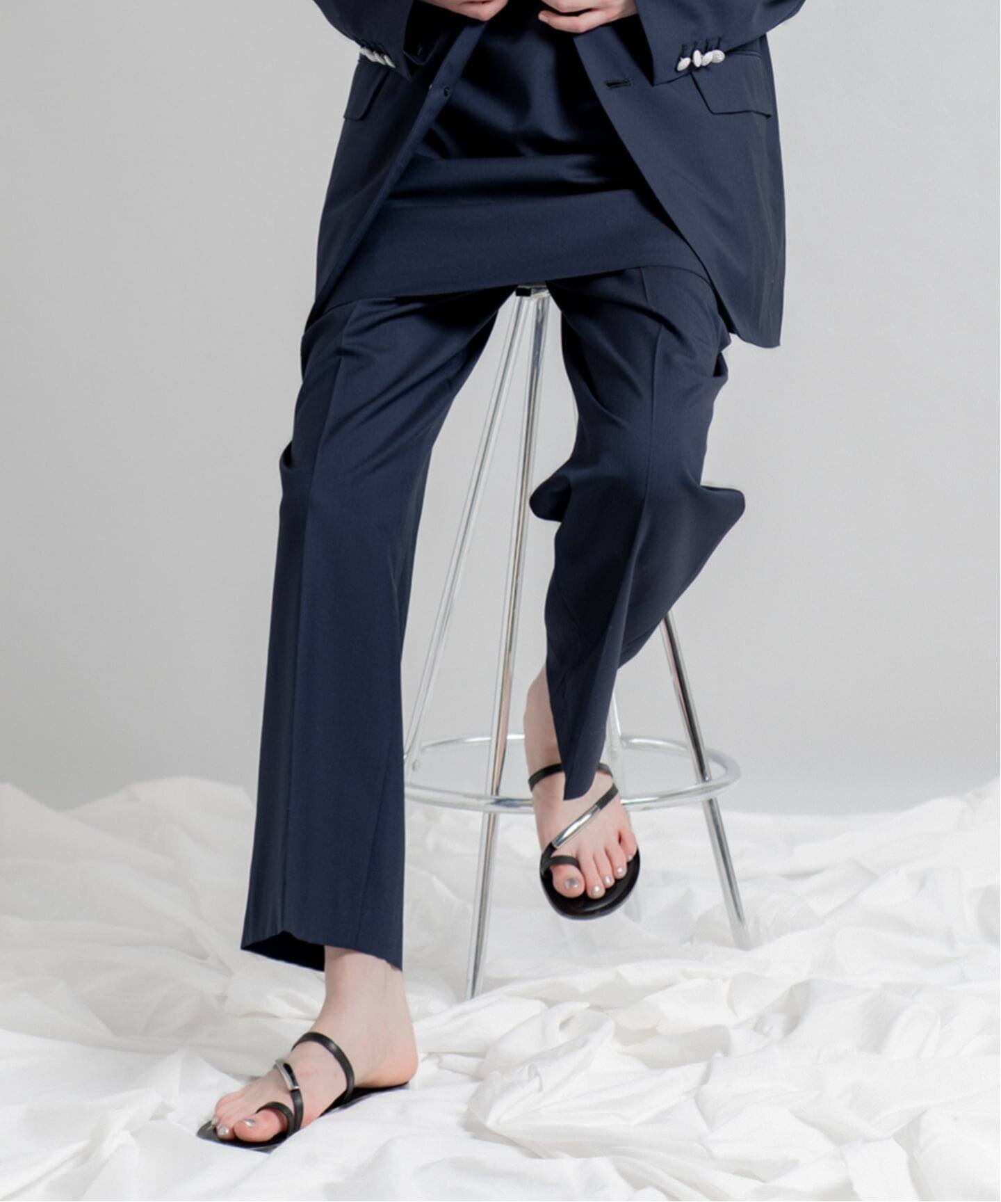 CALMER 【CANONICO Pants / カノニコパンツ】 スピックアンドスパン パンツ スラックス・ドレスパンツ グレー ネイビー【送料無料】