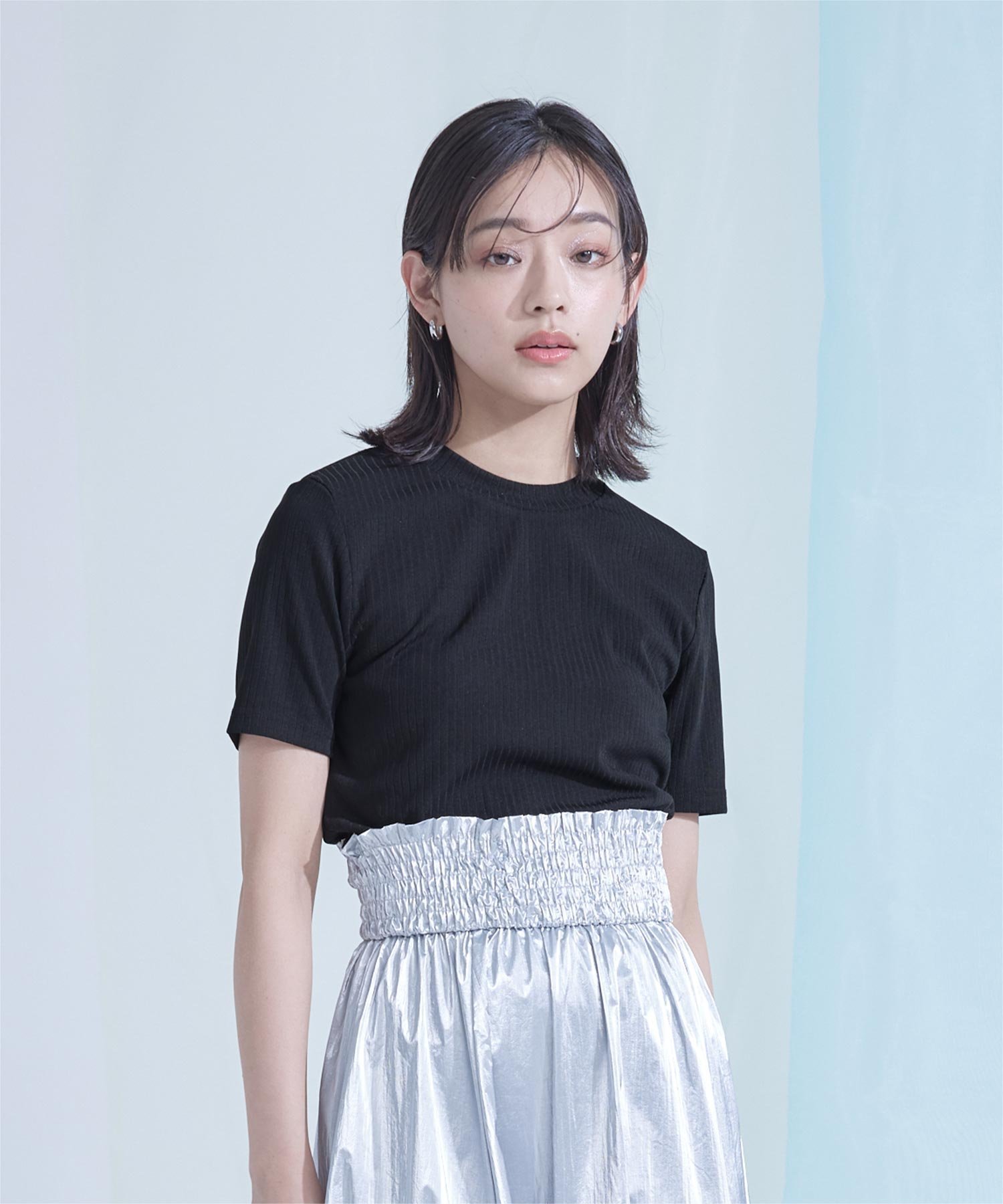 miette バックオープン リブ トップス デザイントップス Tシャツ カットソー ティティベイト トップス カットソー・Tシャツ ホワイト ブラック