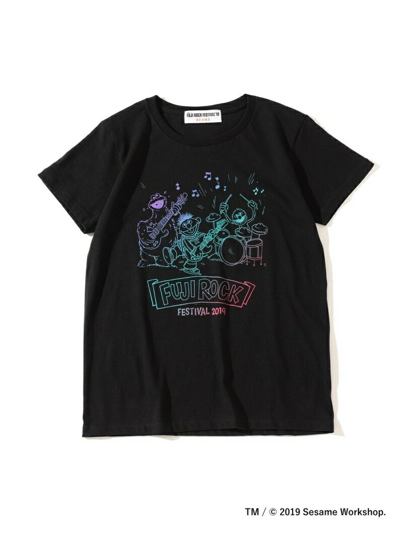 【SALE／50%OFF】Ray BEAMS ＜WOMEN＞FUJI ROCK FESTIVAL * Ray BEAMS / SESAME STREET 3ピース Tシャツ ビームス アウトレット トップス カットソー・Tシャツ ブラック