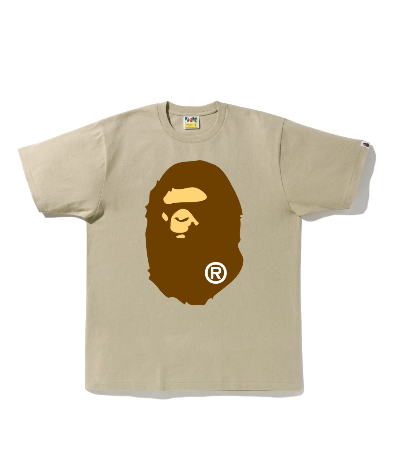 A BATHING APE BIG APE HEAD TEE M ア ベイシング エイプ トップス カットソー・Tシャツ ベージュ ブラック ネイビー ホワイト