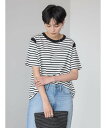 【SALE/45%OFF】AMERICAN HOLIC バイカラーボーダーカットプルオーバー アメリカン ホリック トップス カットソー・Tシャツ ブルー ブラ...