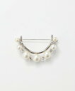 Phoebe フォーマルパールビジューハーフブローチ シルバー ジュエルアディクト アクセサリー・腕時計 ブローチ・コサージュ・バッジ シルバー【送料無料】
