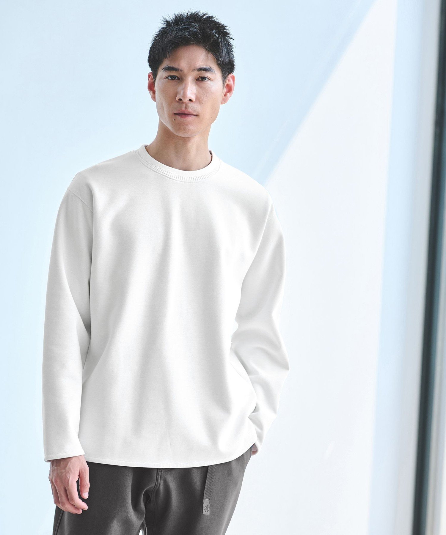 【SALE／50%OFF】UNITED ARROWS green label relaxing ダブルフェイス クルーネック カットソー ユナイテッドアローズ グリーンレーベルリラクシング トップス カットソー・Tシャツ ホワイト グレー ワインレッド