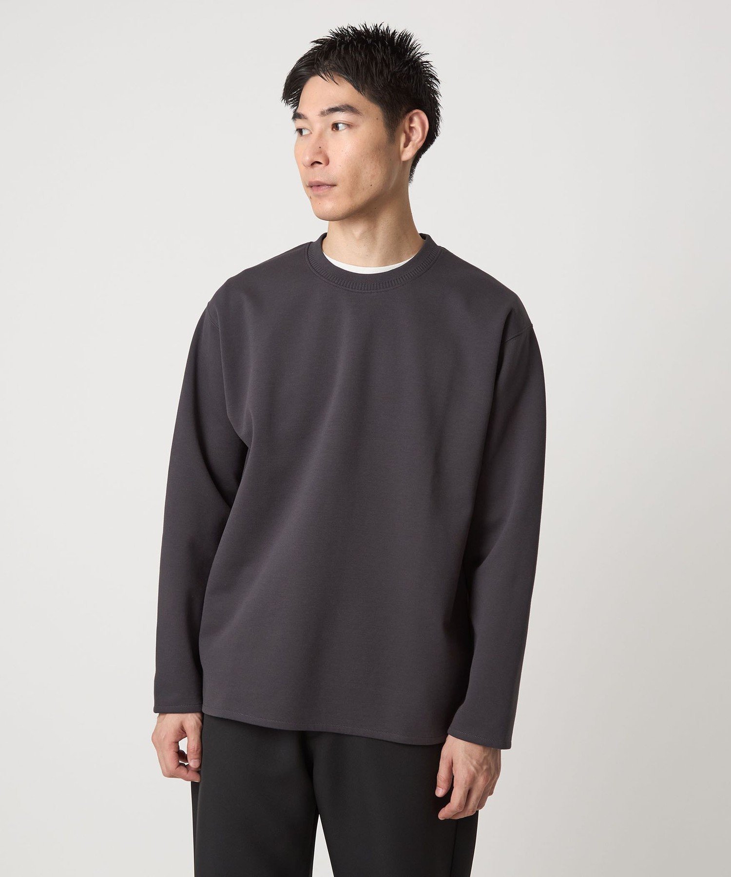 【SALE／50%OFF】UNITED ARROWS green label relaxing ダブルフェイス クルーネック カットソー ユナイテッドアローズ グリーンレーベルリラクシング トップス カットソー・Tシャツ ホワイト グレー ワインレッド