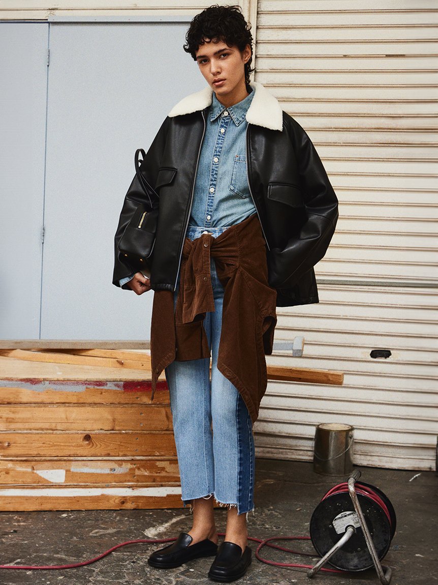 【SALE／40%OFF】Mila Owen 配色撥水裾段差テーパードデニムパンツ ミラオーウェン パンツ ジーンズ・デニムパンツ【送料無料】 stylife-15300708 Rakuten Fashion サンプル画像2