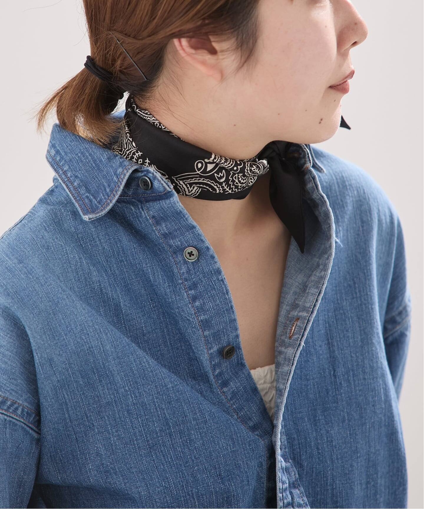 JOURNAL STANDARD L'ESSAGE 【AENEIS/エネス】Minimal Illusion Silk Twill Bande:スカーフ ジャーナルスタンダード レサージュ ファッション雑貨 スカーフ・バンダナ ブラック レッド【送料無料】