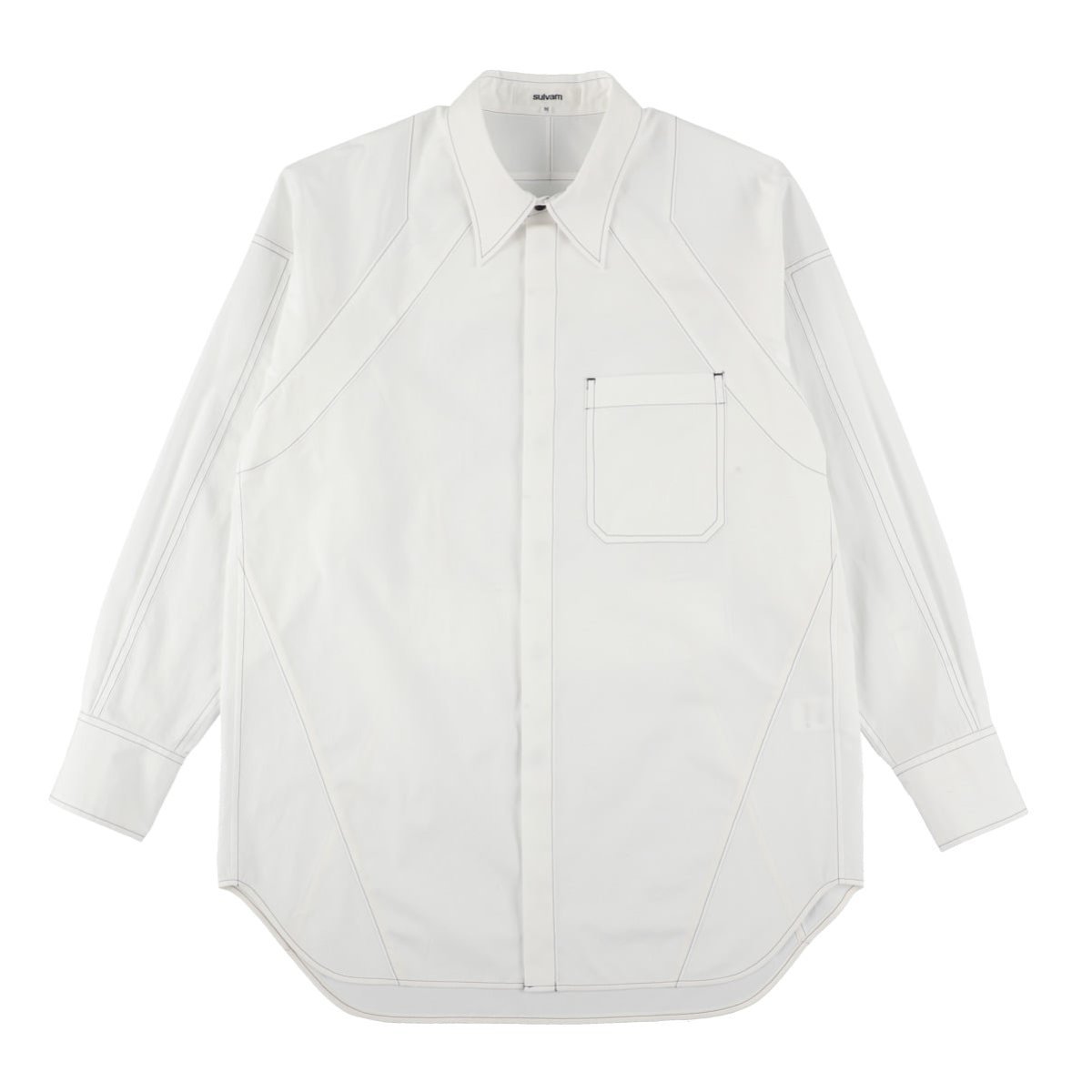 【26AW】＜sulvam＞Broad riding SH サルバム トップス シャツ・ブラウス ブラック ホワイト