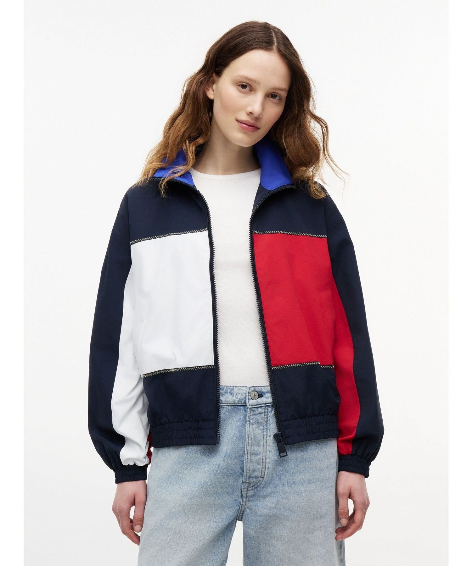 【公式】フラッグハイネックジャケット26SS トミーヒルフィガー ジャケット・アウター ブルゾン・ジャンパー ネイビー