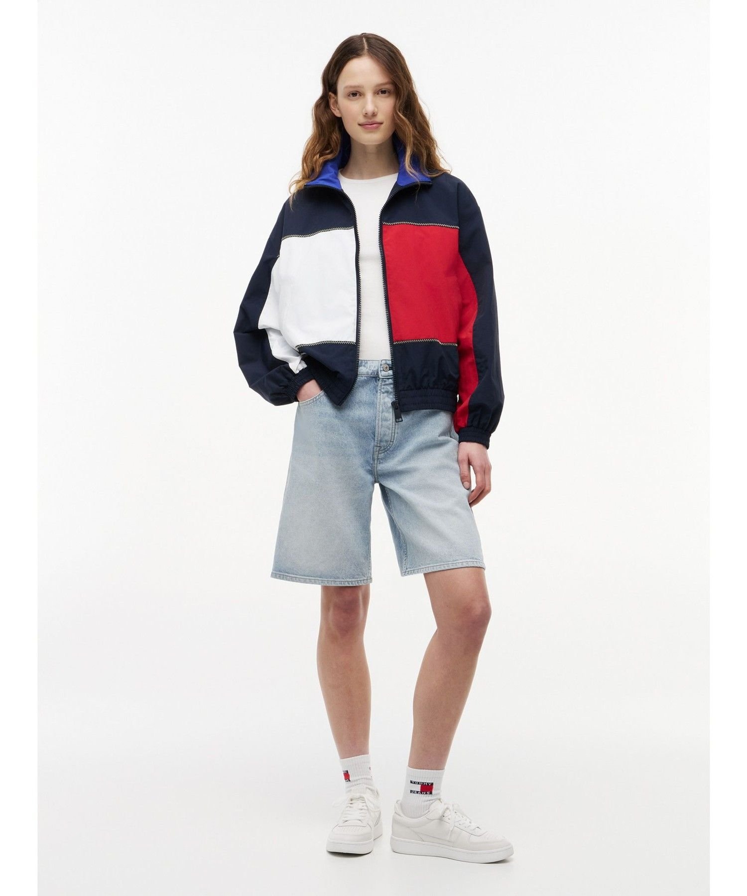 【公式】フラッグハイネックジャケット26SS トミーヒルフィガー ジャケット・アウター ブルゾン・ジャンパー ネイビー