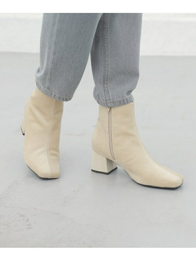 【SALE／57%OFF】LAKOLE (W)スクエアトゥホソコールブーツ ラコレ シューズ・靴 ブーツ ベージュ ブラウン ブラックのサムネイル