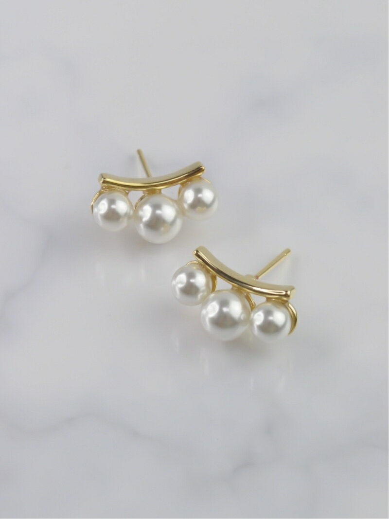 KU-CROISSANT *petitcro* トリプルパール ラインピアス クークロワッサン アクセサリー・腕時計 ピアス ホワイトのサムネイル