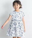 【SALE／12%OFF】BeBe Petits Pois Vert オリジナル花柄プリントワンピース 95~150cm ベベ オンライン ストア ワンピース・ドレス ワンピース ネイビー ピンク【送料無料】