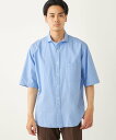【SALE/35%OFF】SHIPS Colors SHIPS Colors:<洗濯機可能>リップル プリント ショートスリーブ シャツ シップス トップス シャツ・ブラウス ネイビー ブルー ホワイト【送料無料】