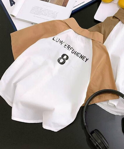 【SALE/70%OFF】aimoha KIDS 【aimoha-KIDS-】ラグランスリーブ半袖シャツ アイモハ トップス シャツ・ブラウス ベージュ カーキグリーン 【SALE/70%OFF】aimoha KIDS 【aimoha-KIDS-】ラグランスリーブ半袖シャツ アイモハ トップス シャツ・ブラウス ベージュ カーキグリーン