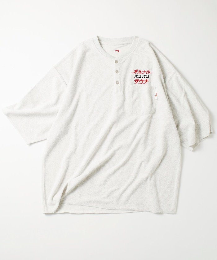 【SALE／30%OFF】SAUVENIR 別注 オールナイトサウナ KANNAIGI/館内着/パイルセットアップ 25SS フリークスストア インナー・ルームウェア パジャマ グレー グリーン【送料無料】