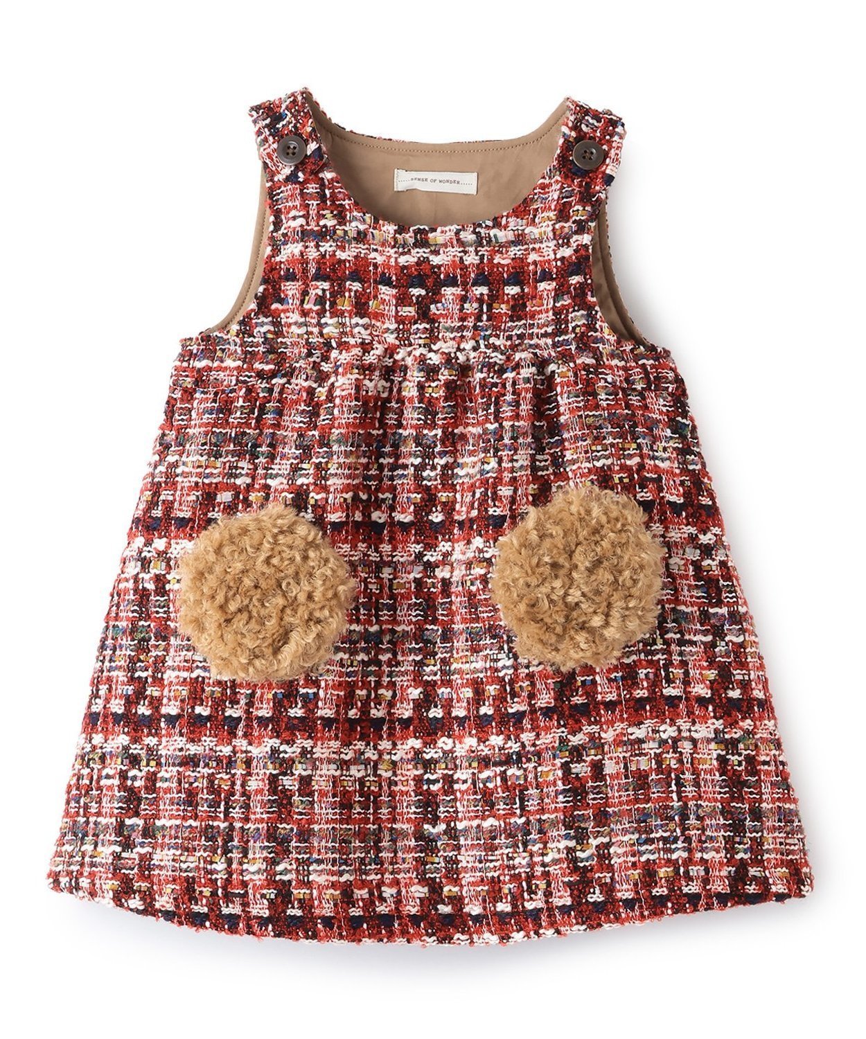 SENSE OF WONDER ロービングチェックジャンパースカート ナルミヤオンライン ワンピース・ドレス ジャンパースカート ネイビー【送料無料】