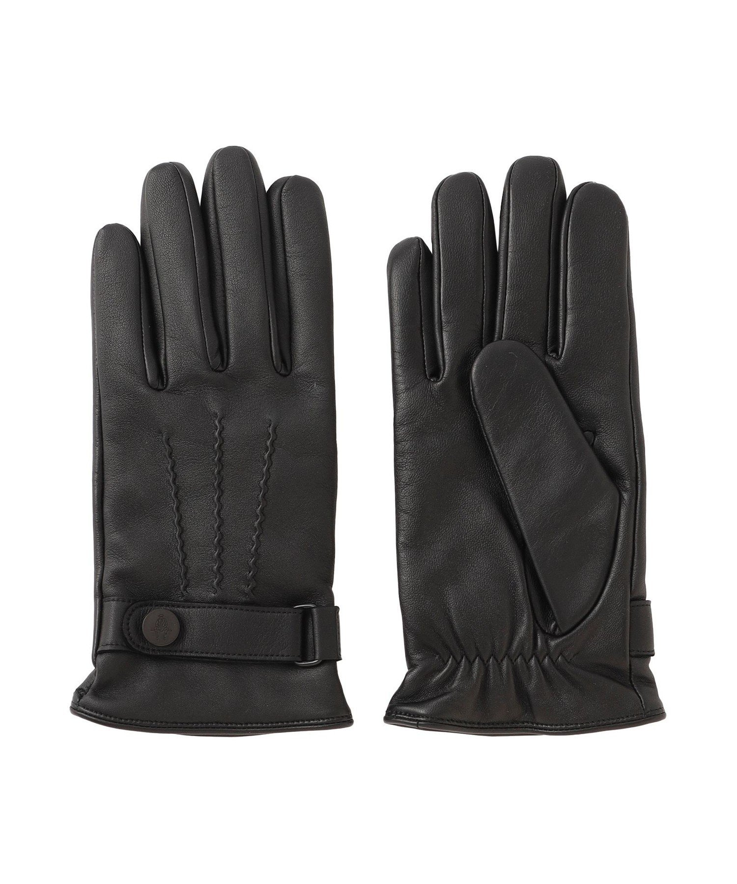 Paul Stuart レザーグローブ(スマホ対応) ポール・スチュアート ファッション雑貨 手袋 ブラウン ブラ..