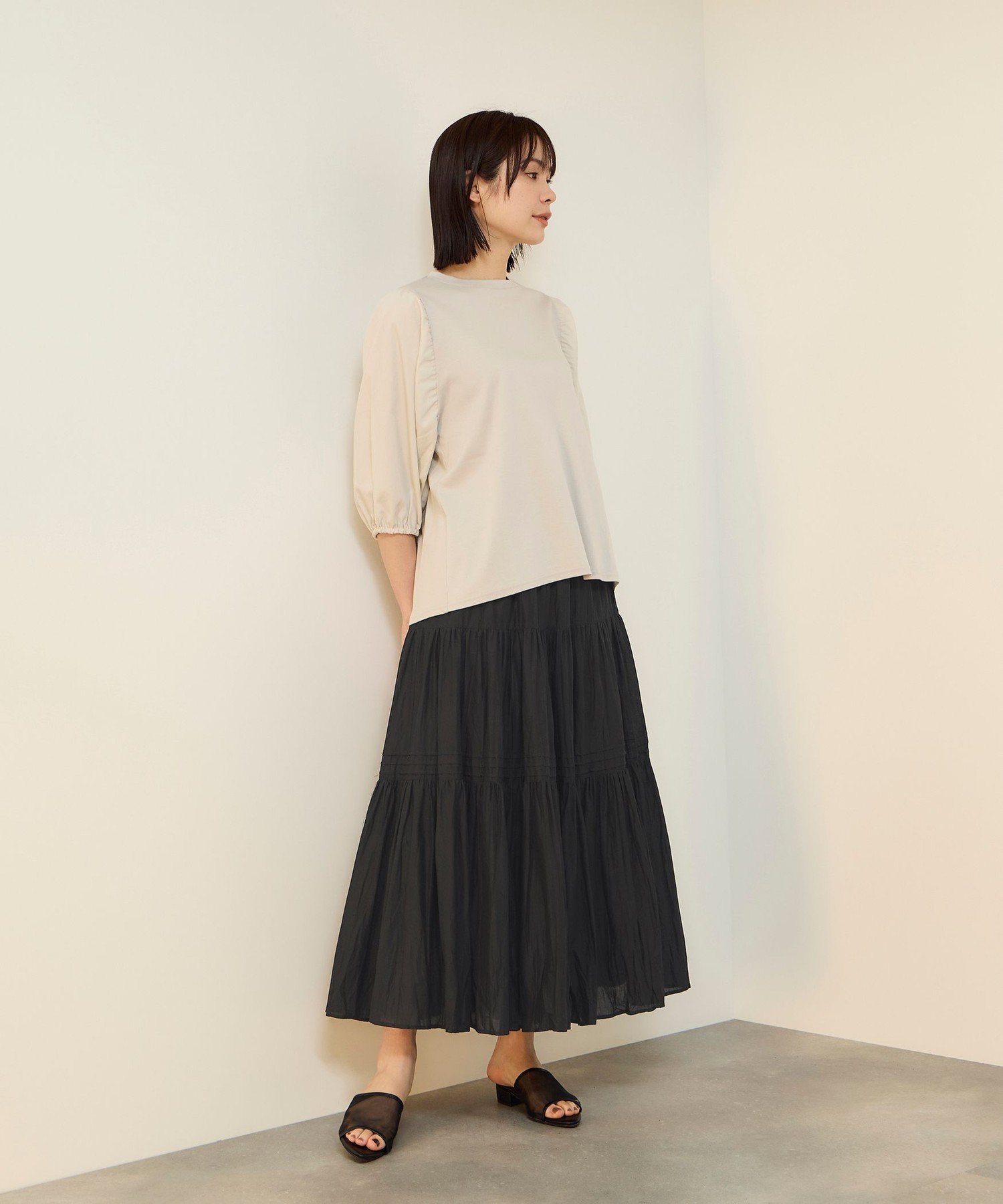 ketty コットンローンティアードロングスカート ケティ スカート その他のスカート ホワイト ブラック